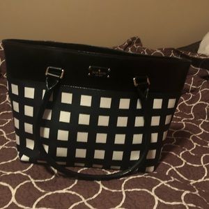 Kate spade black and white checkered bag
